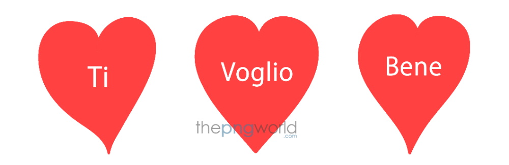Ti Voglio Bene Heart Italian I Love You PNG ti voglio bene,italian,propose,i love you,couple,relation,girl,boy,love,heart,red